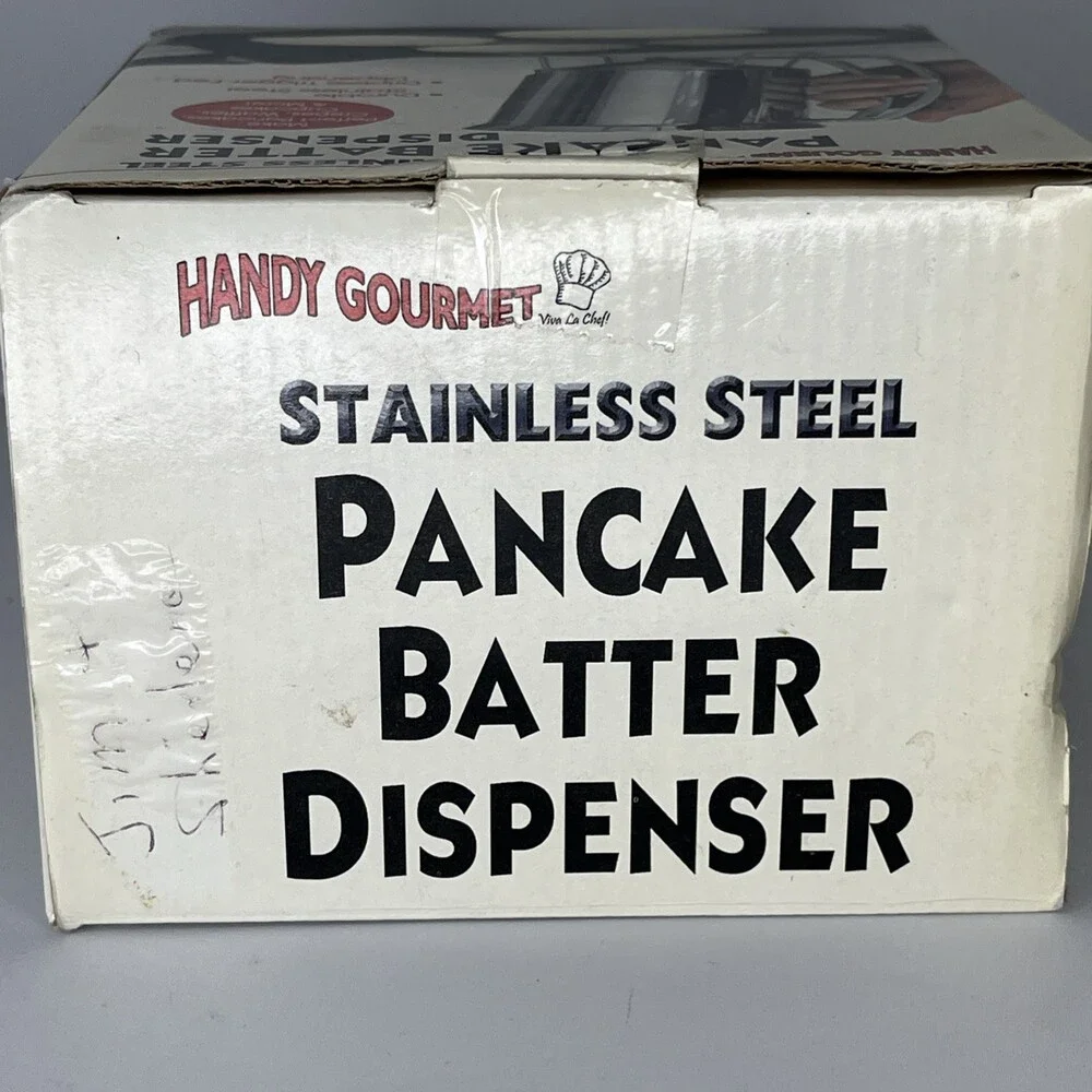Handy Gourmet Pancake Batter Dispenser- Gourmet Stainless-Steel Pourer- 3 Cups